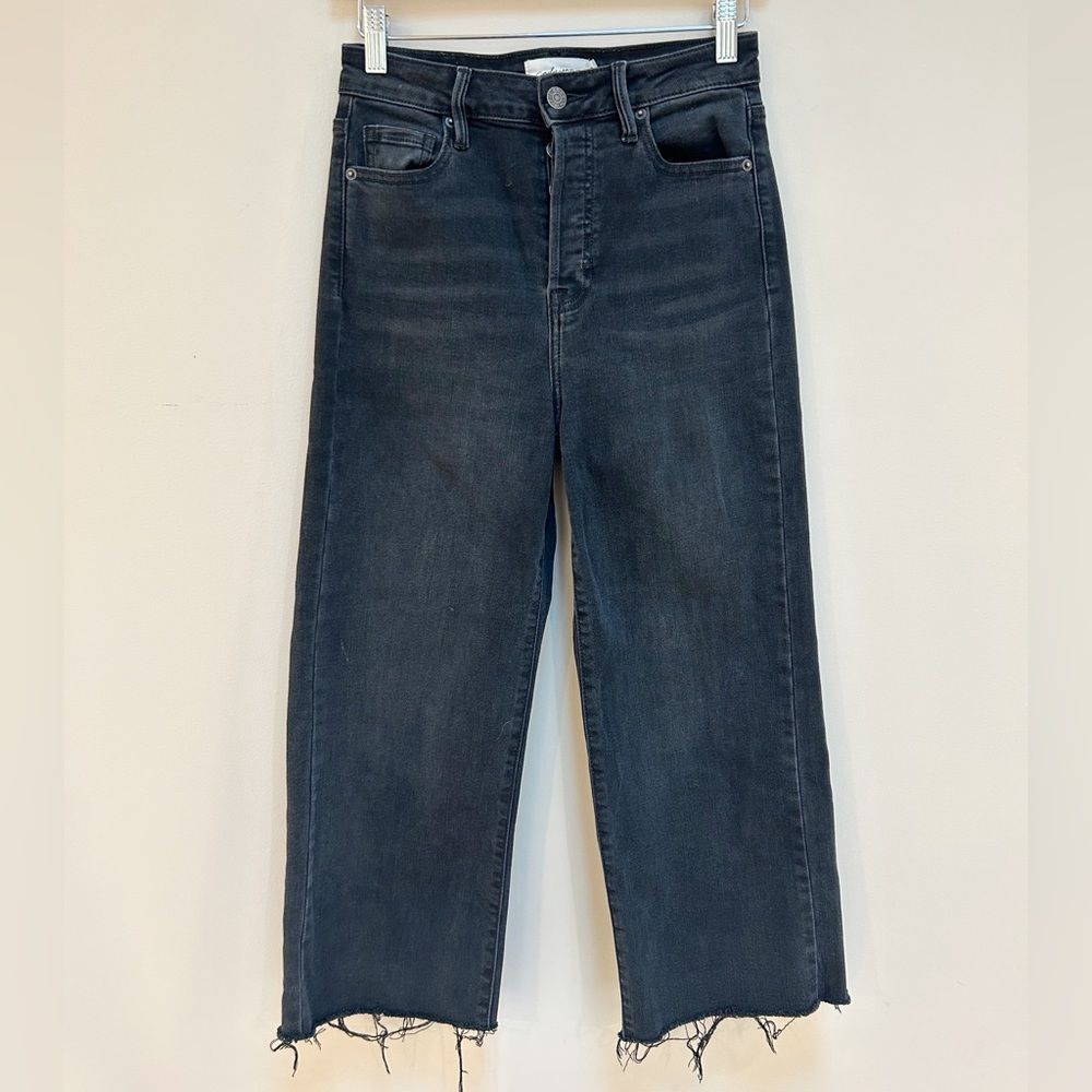 Carly Jean Los Angeles (CJLA) Black Wide Leg Crop Jeans